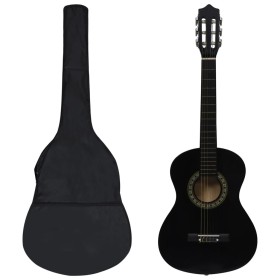 Set de guitarra clásica para principiantes 8 pzas negro 1/2 34"