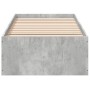 Betongrauer Bettrahmen aus Holzwerkstoff, 75 x 190 cm von vidaXL, Betten und Lattenroste - Ref: Foro24-841989, Preis: 77,40 €...
