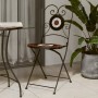 Sillas de bistró plegables 2 uds cerámica terracota y blanco de vidaXL, Sillas de jardín - Ref: Foro24-4003406, Precio: 131,07 €