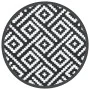 Black and white PP outdoor rug Ø120 cm by vidaXL, Outdoor protectors - Ref: Foro24-368578, Price: 22,52 €, Discount: %