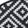Black and white PP outdoor rug Ø120 cm by vidaXL, Outdoor protectors - Ref: Foro24-368578, Price: 23,84 €, Discount: %
