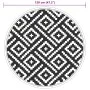 Black and white PP outdoor rug Ø120 cm by vidaXL, Outdoor protectors - Ref: Foro24-368578, Price: 22,52 €, Discount: %