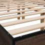 Bettgestell aus Holzwerkstoff, Eiche, braunes Metall, 140 x 200 cm von vidaXL, Betten und Lattenroste - Ref: Foro24-845861, P...
