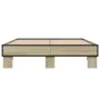 Estructura cama madera ingeniería metal roble Sonoma 120x200 cm de vidaXL, Camas y somieres - Ref: Foro24-845863, Precio: 84,...