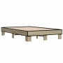 Bettgestell aus Sonoma-Eiche-Metallwerkstoff, 120 x 200 cm von vidaXL, Betten und Lattenroste - Ref: Foro24-845863, Preis: 85...