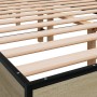 Bettgestell aus Sonoma-Eiche-Metallwerkstoff, 120 x 200 cm von vidaXL, Betten und Lattenroste - Ref: Foro24-845863, Preis: 85...