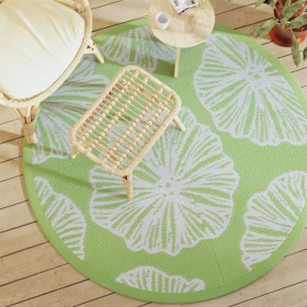 Alfombra de exterior PP verde Ø160 cm de vidaXL, Protectores para exterior - Ref: Foro24-368599, Precio: 24,47 €, Descuento: %
