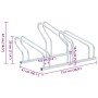 Stand for 3 bicycles independent floor galvanized steel by vidaXL, Bases and supports for storing bicycles - Ref: Foro24-4005...