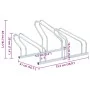 Stand for 3 bicycles independent floor galvanized steel by vidaXL, Bases and supports for storing bicycles - Ref: Foro24-4005...