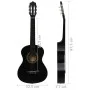 Set de guitarra clásica para principiantes 8 pzas negro 1/2 34" de vidaXL, Guitarras - Ref: Foro24-70127, Precio: 65,01 €, De...