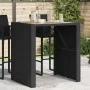 Mesa alta jardín superficie madera ratán PE negro 105x80x110 cm by vidaXL, Garden tables - Ref: Foro24-368696, Price: 214,94 ...