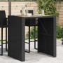 Mesa alta jardín superficie madera ratán PE negro 105x80x110 cm by vidaXL, Garden tables - Ref: Foro24-368696, Price: 196,40 ...