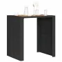 Hoher Gartentisch mit Oberfläche aus schwarzem PE-Rattan und Holz, 105x80x110 cm. von vidaXL, Gartentische - Ref: Foro24-3686...