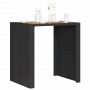 Mesa alta jardín superficie madera ratán PE negro 105x80x110 cm by vidaXL, Garden tables - Ref: Foro24-368696, Price: 196,40 ...