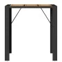 Hoher Gartentisch mit Oberfläche aus schwarzem PE-Rattan und Holz, 105x80x110 cm. von vidaXL, Gartentische - Ref: Foro24-3686...