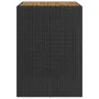 Hoher Gartentisch mit Oberfläche aus schwarzem PE-Rattan und Holz, 105x80x110 cm. von vidaXL, Gartentische - Ref: Foro24-3686...