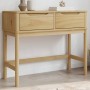 FLORO console table solid brown pine wood 89.5x36.5x73 cm by vidaXL, Side tables - Ref: Foro24-374020, Price: 96,42 €, Discou...