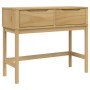 Mesa consola FLORO madera maciza de pino marrón 89,5x36,5x73 cm