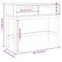 FLORO console table solid brown pine wood 89.5x36.5x73 cm by vidaXL, Side tables - Ref: Foro24-374020, Price: 96,42 €, Discou...