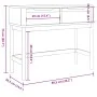 FLORO console table solid brown pine wood 89.5x36.5x73 cm by vidaXL, Side tables - Ref: Foro24-374020, Price: 98,16 €, Discou...