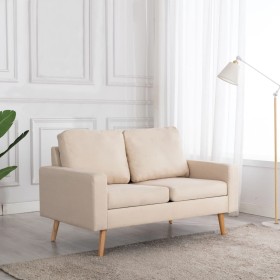 2 seater cream fabric sofa by vidaXL, Sofas - Ref: Foro24-288706, Price: 273,11 €, Discount: %