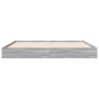 Sonoma-grauer Holzwerkstoff-Bettrahmen 150 x 200 cm von vidaXL, Betten und Lattenroste - Ref: Foro24-842019, Preis: 87,64 €, ...