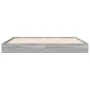 Sonoma gray engineered wood bed frame 150x200 cm by vidaXL, Beds and slatted bases - Ref: Foro24-842019, Price: 86,56 €, Disc...