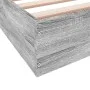 Sonoma gray engineered wood bed frame 150x200 cm by vidaXL, Beds and slatted bases - Ref: Foro24-842019, Price: 86,56 €, Disc...
