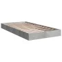 Concrete gray engineered wood bed frame 100x200cm by vidaXL, Beds and slatted bases - Ref: Foro24-842059, Price: 62,59 €, Dis...