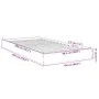 Concrete gray engineered wood bed frame 100x200cm by vidaXL, Beds and slatted bases - Ref: Foro24-842059, Price: 62,59 €, Dis...