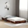 Smoked oak engineered wood bed frame 90x200 cm by vidaXL, Beds and slatted bases - Ref: Foro24-842067, Price: 66,90 €, Discou...
