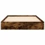 Smoked oak engineered wood bed frame 90x200 cm by vidaXL, Beds and slatted bases - Ref: Foro24-842067, Price: 66,90 €, Discou...