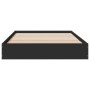 Estructura de cama madera de ingeniería negra 75x190 cm de vidaXL, Camas y somieres - Ref: Foro24-842078, Precio: 60,20 €