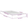 Schwarzer Bettrahmen aus Holzwerkstoff, 75 x 190 cm von vidaXL, Betten und Lattenroste - Ref: Foro24-842078, Preis: 60,27 €, ...