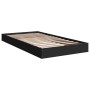 Black engineered wood bed frame 90x190 cm by vidaXL, Beds and slatted bases - Ref: Foro24-842071, Price: 62,88 €, Discount: %