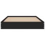 Black engineered wood bed frame 90x190 cm by vidaXL, Beds and slatted bases - Ref: Foro24-842071, Price: 62,88 €, Discount: %