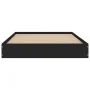 Black engineered wood bed frame 90x190 cm by vidaXL, Beds and slatted bases - Ref: Foro24-842071, Price: 62,10 €, Discount: %