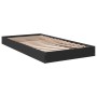 Black engineered wood bed frame 90x190 cm by vidaXL, Beds and slatted bases - Ref: Foro24-842071, Price: 62,88 €, Discount: %