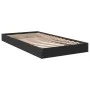 Black engineered wood bed frame 90x190 cm by vidaXL, Beds and slatted bases - Ref: Foro24-842071, Price: 62,10 €, Discount: %