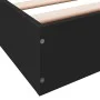 Black engineered wood bed frame 90x190 cm by vidaXL, Beds and slatted bases - Ref: Foro24-842071, Price: 62,10 €, Discount: %