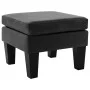 Reposapiés de cuero sintético negro de vidaXL, Otomanas - Ref: Foro24-288775, Precio: 80,19 €, Descuento: %