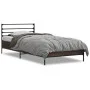 Estructura cama madera ingeniería metal marrón roble 100x200 cm de vidaXL, Camas y somieres - Ref: Foro24-845591, Precio: 79,...