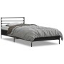 Estructura de cama madera ingeniería y metal negro 100x200 cm de vidaXL, Camas y somieres - Ref: Foro24-845587, Precio: 101,0...