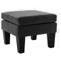 Fußstütze aus schwarzem Kunstleder von vidaXL, Osmanen - Ref: Foro24-288775, Preis: 81,45 €, Rabatt: %