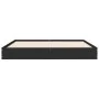 Black engineered wood bed frame 120x190 cm by vidaXL, Beds and slatted bases - Ref: Foro24-842050, Price: 81,76 €, Discount: %