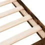 Smoked oak engineered wood bed frame 135x190cm by vidaXL, Beds and slatted bases - Ref: Foro24-842046, Price: 82,99 €, Discou...