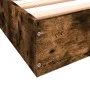 Smoked oak engineered wood bed frame 135x190cm by vidaXL, Beds and slatted bases - Ref: Foro24-842046, Price: 82,99 €, Discou...