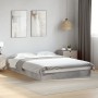 Concrete gray engineered wood bed frame 120x190cm by vidaXL, Beds and slatted bases - Ref: Foro24-842052, Price: 87,65 €, Dis...