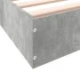 Concrete gray engineered wood bed frame 120x190cm by vidaXL, Beds and slatted bases - Ref: Foro24-842052, Price: 86,47 €, Dis...