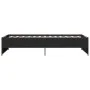 Engineered wood and black metal bed frame 100x200 cm by vidaXL, Beds and slatted bases - Ref: Foro24-845236, Price: 93,99 €, ...